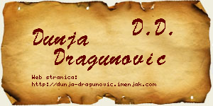 Dunja Dragunović vizit kartica